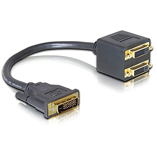 Bolwins R12CS DVI Splitter Kabel 1x DVI-D Stecker auf 2x Buchsen Adapter für Dual-Monitor von Bolwins