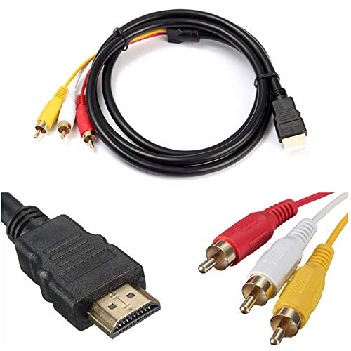 Bolwins R43S HDMI auf Cinch-Kabel 1,5m HDMI Stecker auf 3RCA Video Audio AV Komponenten Adapter Kabel 1080P für TV, HDTV, DVD, LCD-Projektoren,kein Signalwandler!! von Bolwins