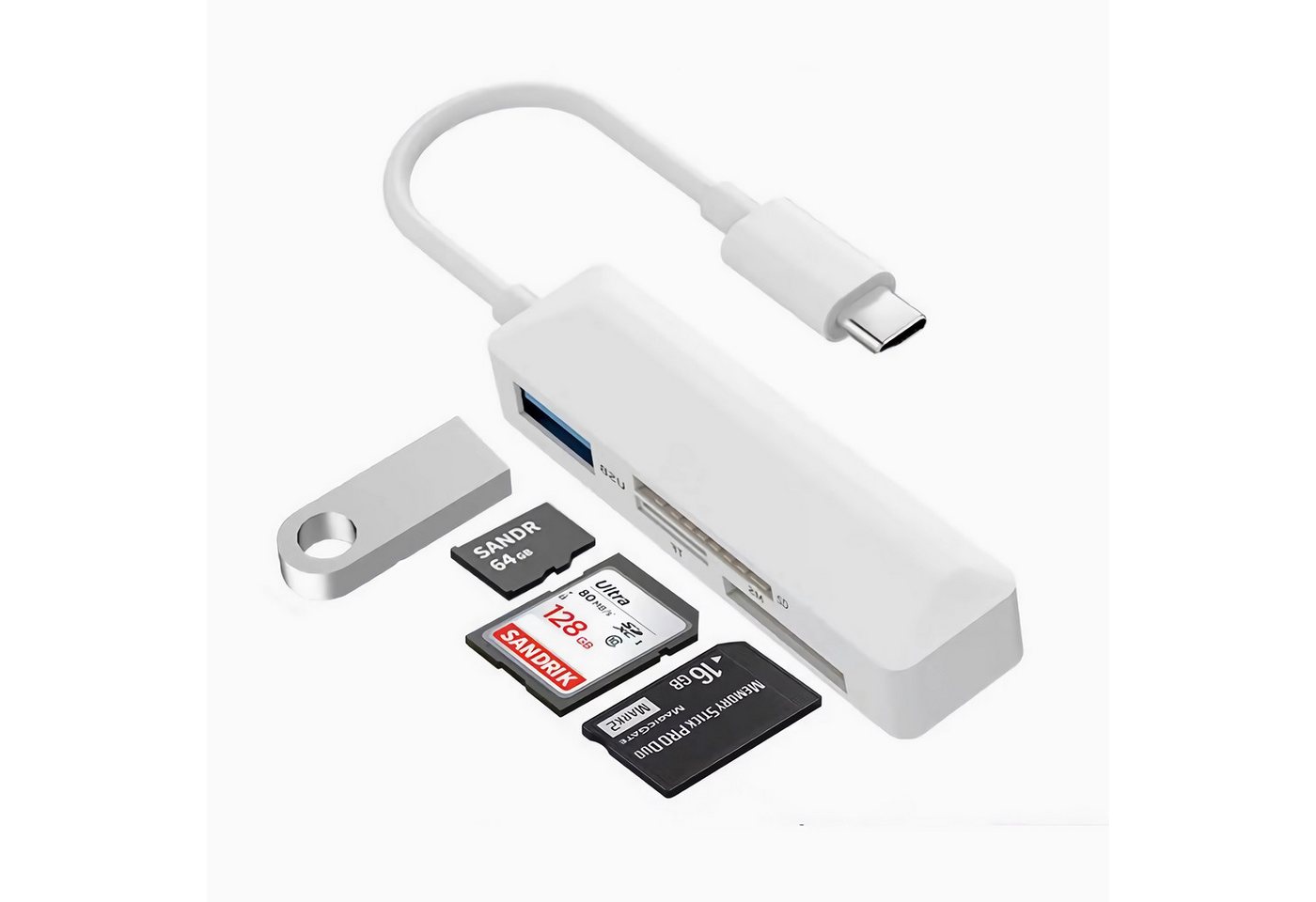 Bolwins Speicherkartenleser M47 USB C zu USB 2.0, SD, MicroSD/TF, MS Kartenleser Adapter PC Laptop Bolwins Speicherkartenleser M47 USB C zu USB 2.0, SD, MicroSD/TF, MS Kartenleser Adapter PC Laptop von Bolwins