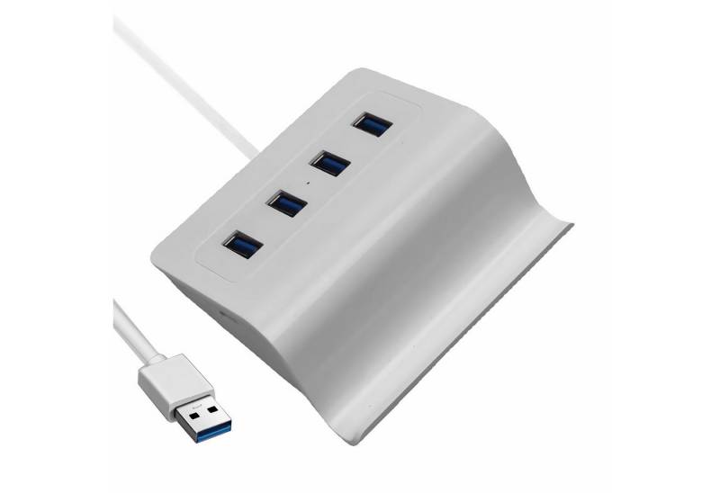 Bolwins USB-Verteiler M49 5in1 USB 3.0 Hub 4x USB Verteiler Handyhalter Smartphone PC Laptop von Bolwins