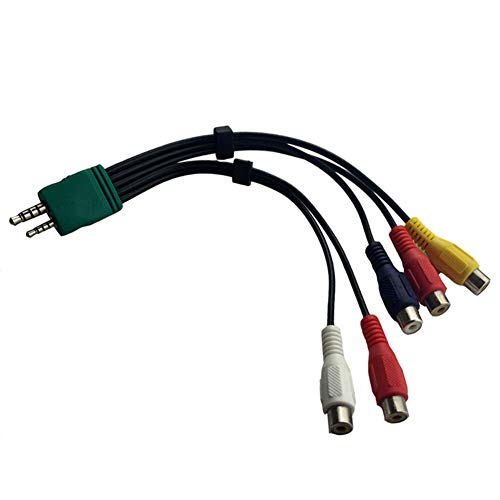 D52S Cinch Adapter Video Audio AV Kabel Ersatz für Samsung TV-Komponenten, passend für BN39-01154W, 3,5 mm und 2,5 mm Stecker auf 5 Cinch-Buchsen von Bolwins