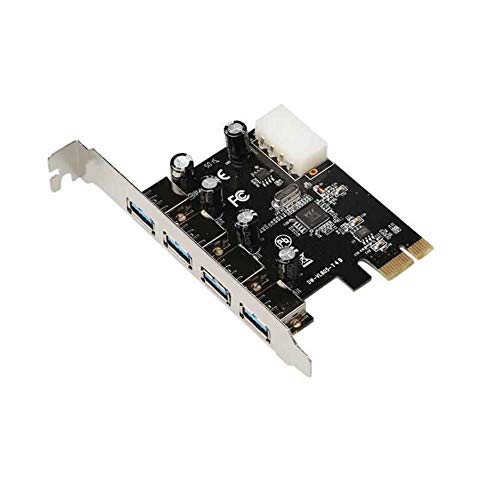 E33CS 4-Port USB 3.0 Super Speed Karte PCIe Express Karte 4X USB 3.0 Typ A Buchse Schnittstellenkarte USB 3.0 Play für PC Mainboard - USB Verteiler intern PCI Express Adapter von Bolwins