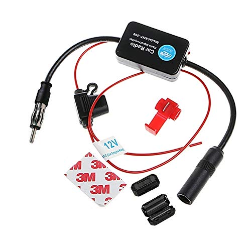 F86S Auto Radio Antennenverstärker, Dab + AM/FM Antenne Signal Verstärker Splitter Universal 12V Signalverstärker Auto FM AM Radio Antennensignal Empfangsverstärker von Bolwins