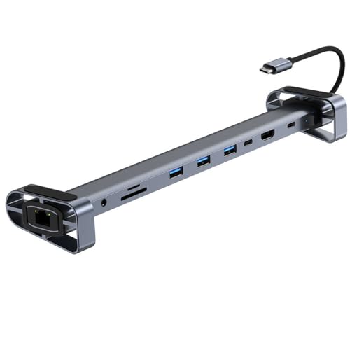 Bolwins H36CS 11-in-1 USB-C Docking Station – 4K HDMI, 3 USB 3.0, USB-C Stromversorgung, PD Laden, SD/TF Kartenleser, Ethernet, 3,5 mm Audio Buchse – Kompatibel mit MacBook Pro/Air Bolwins H36CS 11-in-1 USB-C Docking Station – 4K HDMI, 3 USB 3.0, USB-C Stromversorgung, PD Laden, SD/TF Kartenleser, Ethernet, 3,5 mm Audio Buchse – Kompatibel mit MacBook Pro/Air von Bolwins