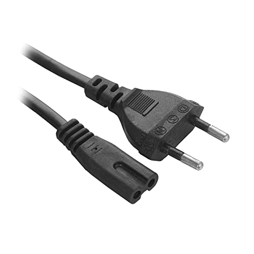 H51S EU Netzkabel C7 Stromkabel geeignet für PS4 PS5, Xbox TV DVD BlueRay Player Euro-Stecker nach IEC C7, Figur 8, 2 polig von Bolwins