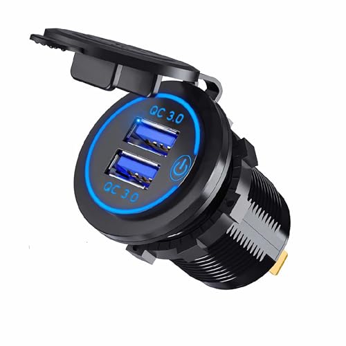 N21CS 12V/24V USB Steckdose mit Schalter - Quick Charge 3.0 wasserdichte KFZ Ladegerät Adapter für Auto, Motorrad, Boot, LKW - Zigarettenanzünder Steckdose mit USB Anschluss N21CS 12V/24V USB Steckdose mit Schalter - Quick Charge 3.0 wasserdichte KFZ Ladegerät Adapter für Auto, Motorrad, Boot, LKW - Zigarettenanzünder Steckdose mit USB Anschluss von Bolwins