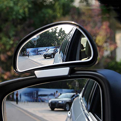 O27DS TOP KFZ Auto toter Winkel Spiegel Außenspiegel Blindspiegel Fahrschulspiegel zusatzspiegel Auto, verringert Unfallrisiko, erleichtert das Rückwertsfahren und Einparken, Passend für Autos, Abmessungen: 130mm x 70mm x 45mm, Farbe Schwarz (Links) von Bolwins