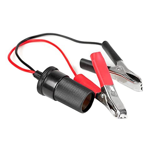 Q35CS 12V/24V KFZ Zigarettenanzünder Kabel Verlängerung mit Batterieklemme Clip – 30 cm Auto Adapter Steckdose für Fahrzeugstromversorgung von Bolwins