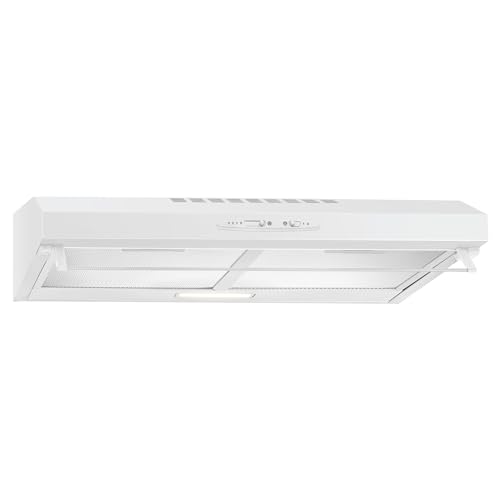 Bomann® Dunstabzugshaube 60cm Unterbau | Umluft und Abluft | inkl. Befestigungsmaterial & Filter | 3 Stufen | Dunstabzugshaube 205 m³/h | Dunstabzugshaube 60cm | 71 dB | Abzugshaube | DU 623.3 weiß von Bomann