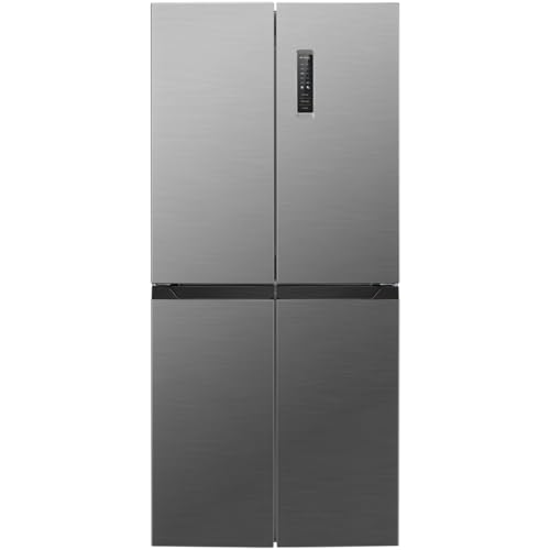 Bomann French Door Kühlschrank No Frost | Kühl-Gefrier-Kombinationen mit Total No Frost | Kühlschrank mit Gefrierfach 362L | Side by Side Kühlschrank mit MultiAirflow-System | KG 7358 inox von Bomann