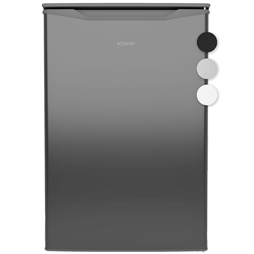 Bomann® Gefrierschrank 87L | Gefrierschrank klein mit Temperaturbereich ≤ -18°C | 3 Schubladen | Tiefkühlschrank mit wechselbarem Türanschlag | Freezer Tiefkühlschrank klein GS 7253 anthrazit-inox von Bomann