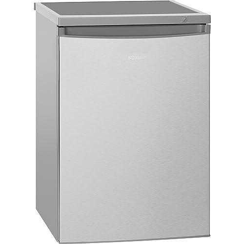 Bomann® Gefrierschrank mit 85 Liter Nutzinhalt | Gefrierschrank klein mit 3 Gefrierschubladen + Eiswürfelschale | Mini Fridge mit stufenloser Temperaturreglung | Türanschlag wechselbar |GS 2186.1 inox von Bomann