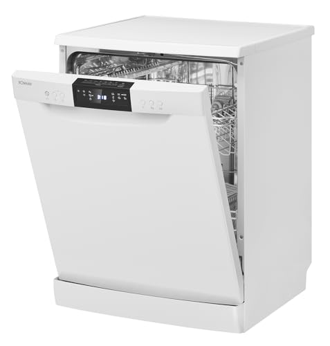 Bomann® Geschirrspüler 60 cm | 14 Maßgedecke | Spülmaschine 60 cm Stand o. Unterbau | 7 Programme & 2 Sprühebenen | Dishwasher mit Startvorwahl | Geschirrspüler 60 cm unterbaufähig GSP 7419 weiß von Bomann