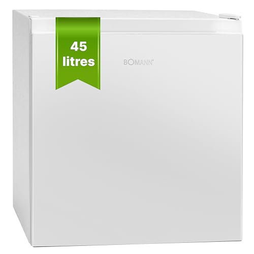 Bomann® Mini Kühlschrank 45L mit Gefrierfach, leise Kühlbox klein für Küche Büro Camping und Gaming, Kühlschrank klein Türanschlag wechselbar - Minikühlschrank Getränkekühlschrank Minibar KB 7245 weiß von Bomann
