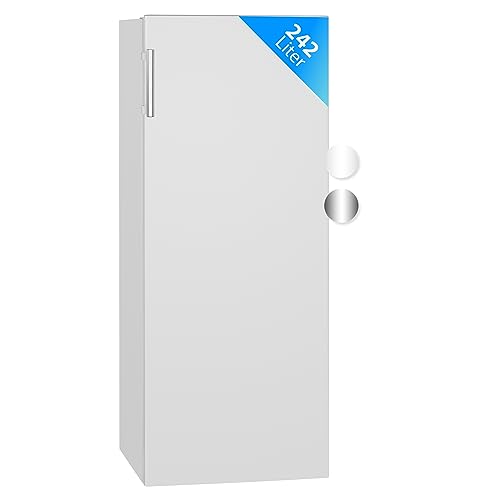 Bomann® freistehender Vollraumkühlschrank | Standkühlschrank groß 242 Liter | inkl. LED-Beleuchtung | ideal für Getränke und Lebensmittel | Türanschlag wechselbar | VS 7316.1 weiß von Bomann