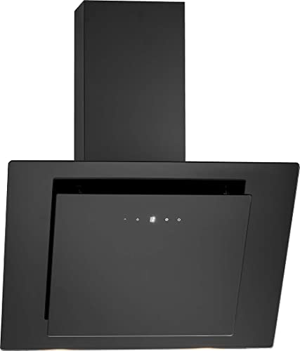 Bomann® kopffreie Vertikal-Dunstabzugshaube | 60 cm Breite | Glas | LED-Ambientebeleuchtung | Umluft- oder Abluft-Betrieb | Touch-Control | Abzugshaube | Leistung 607 m3/h | DU 7603 G schwarz von Bomann