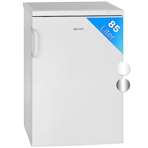 Bomann Gefrierschrank 85L Nutzinhalt | Gefrierschrank klein mit 3 Schubladen, wechselbarer Türanschlag, Freezer mit 4 Sterne-Kennzeichnung, leise & effizient, nur 131 kWh/Jahr, GS 2196.1 weiß von Bomann