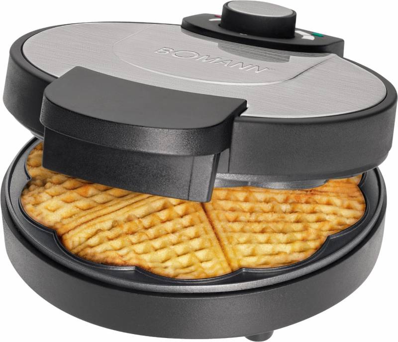 WA 1365 CB Waffelautomat schwarz/edelstahl von Bomann