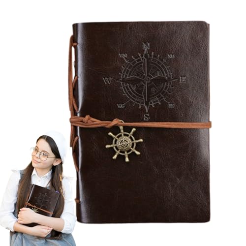 Bomefoi Vintage Notizblock,Piraten Notizbuch Journaling Schreibbuch Für Kreative Ideen - Retro Planer & Tagebuch, Schreibwaren für Schule, Arbeit und Schreibplanung von Bomefoi