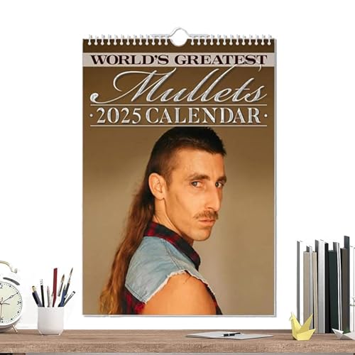 World's Greatest Mullets Wandkalender 2025 | Lustiger Vokuhila Kalender | Tagesansicht-Planer-Organizer | Überblick Über Familienfrisuren Und Die Besten Vokuhilas Der Welt - Tagesplaner von BommFu