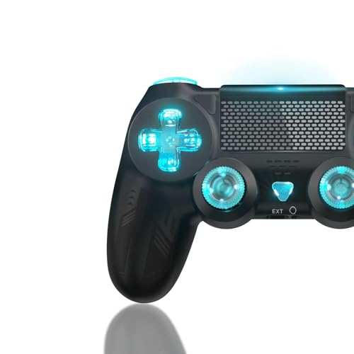 Bonacell Wireless Controller für Ps-4 Dual Vibration Kabellose Gamepad mit Turbo und 3.5mm Audio Jack/LED/Touch Pad für P-s4/Pro/Slim/Pc von Bonacell