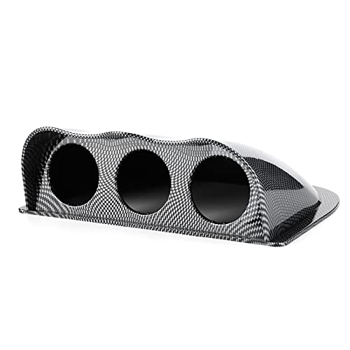 2in Triple Dash Gauge Pod 52 Mm/2in 3 Loch Dashboard -Messgeräte -Halterung Universal Auto Accessoire Mount Halter Messgerät Ständer (Kohlefaserstil) von Bonbela