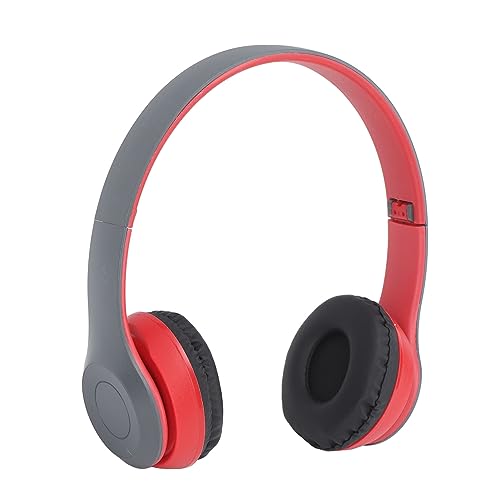 Drahtloses Headset -Kopfhörer-Faltbares Design 32 GB MP3 Support 400mAh Batterie 4-6 Stunden Playtime Premium Plastikschale für Musikliebhaber (Rot) von Bonbela