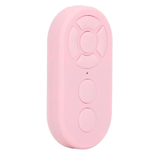 Fernbedienungs-Selfie-Schaltfläche Shutter Clicker Typ C Wiederaufladbar 10m Reichweite für Videoaufzeichnungsfoto mit Schnellem Vorwärts-Rückspiel-Anti-Slip-Design (Rosa) von Bonbela