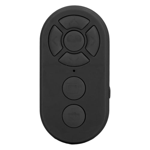 Fernbedienungs-Selfie-Schaltfläche Shutter Clicker Typ C Wiederaufladbar 10m Reichweite für Videoaufzeichnungsfoto mit Schnellem Vorwärts-Rückspiel-Anti-Slip-Design (Schwarz) von Bonbela