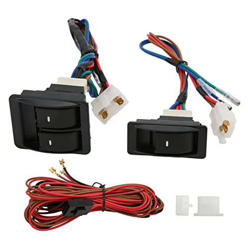 Universal Car Power Window Switch 12V Universal Power Window Switch Kits für 2 Türen mit Hochwertigen ABS -Kunststoff- und Metallmaterialien von Bonbela