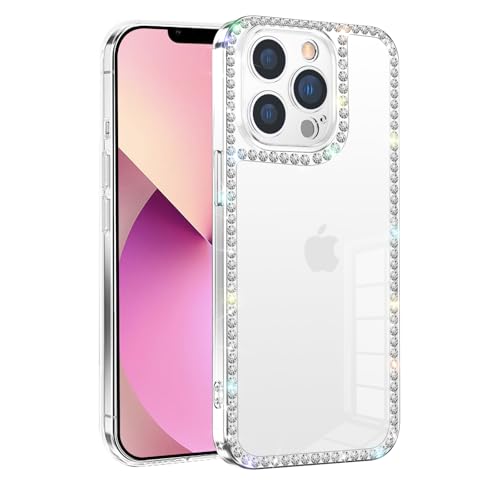Bonitec Schutzhülle für iPhone 16 Pro Max, glitzernd, transparent, mit Strasssteinen für Damen, niedlich, glitzernd, kristallfarben Bonitec Schutzhülle für iPhone 16 Pro Max, glitzernd, transparent, mit Strasssteinen für Damen, niedlich, glitzernd, kristallfarben von Bonitec