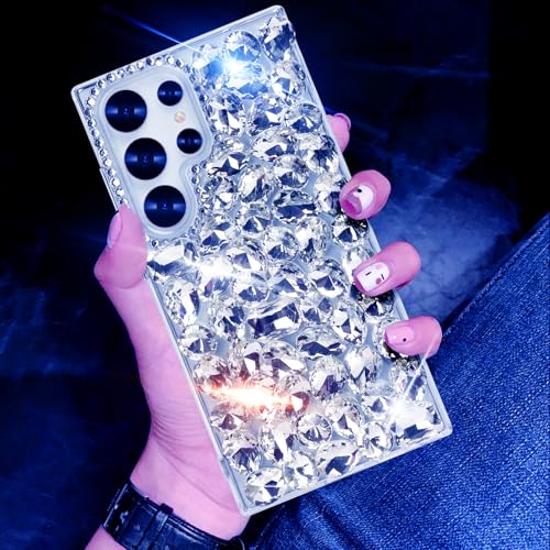 Bonitec Kompatibel mit Samsung Galaxy S25 Ultra Glitzer Hülle 3D Glitzer Sparkle Bling Case Kristall Strass Diamant Bumper Clear Gems Cute Protective Girly Case für Galaxy S25 Ultra Bonitec Kompatibel mit Samsung Galaxy S25 Ultra Glitzer Hülle 3D Glitzer Sparkle Bling Case Kristall Strass Diamant Bumper Clear Gems Cute Protective Girly Case für Galaxy S25 Ultra von Bonitec