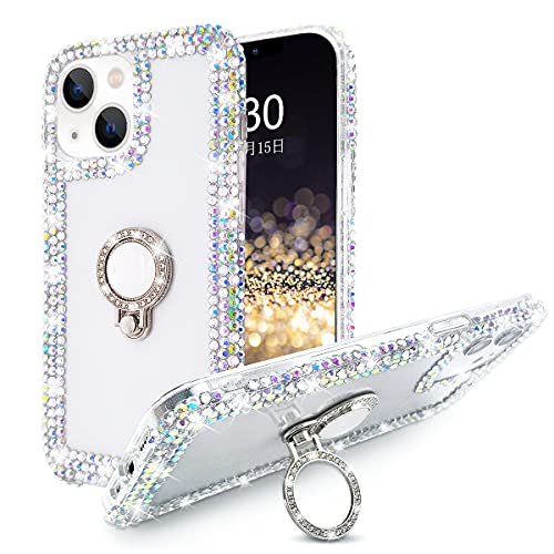 Bonitec Kompatibel mit iPhone 14 Plus Hülle für Frauen Glitzer Sparkle Bling Niedliche Metall Finger Ring Halterung Ständer Luxus Glänzend Kristall Strass Diamant Klar Schutzhülle Bumper Cover für Bonitec Kompatibel mit iPhone 14 Plus Hülle für Frauen Glitzer Sparkle Bling Niedliche Metall Finger Ring Halterung Ständer Luxus Glänzend Kristall Strass Diamant Klar Schutzhülle Bumper Cover für von Bonitec