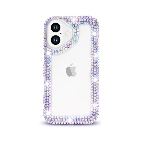 Bonitec Kompatibel mit iPhone 16 Hülle für Frauen Mädchen 3D Glitzer Sparkle Bling Case Luxus Glänzend Niedlich Kristall Charms Strass Diamant Bumper Klar Schutzhüllen Cover Clear Bonitec Kompatibel mit iPhone 16 Hülle für Frauen Mädchen 3D Glitzer Sparkle Bling Case Luxus Glänzend Niedlich Kristall Charms Strass Diamant Bumper Klar Schutzhüllen Cover Clear von Bonitec