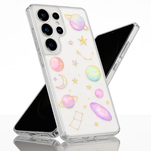 Bonitec Schutzhülle für Galaxy S25 Ultra, Glitzer, Planet, Glitzer, Weltraum, Galaxie, Sternenstaub, Funkeln, Mond, Stern, Universum, weiches TPU-Silikon, stoßfest, Schutzhülle für Samsung Galaxy S25 Bonitec Schutzhülle für Galaxy S25 Ultra, Glitzer, Planet, Glitzer, Weltraum, Galaxie, Sternenstaub, Funkeln, Mond, Stern, Universum, weiches TPU-Silikon, stoßfest, Schutzhülle für Samsung Galaxy S25 von Bonitec