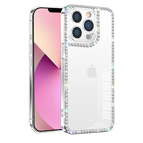 Bonitec iPhone 13 Pro Max Bling Hülle - Damen Luxus Glitzer Strass Diamant Weiche TPU Cover von Bonitec