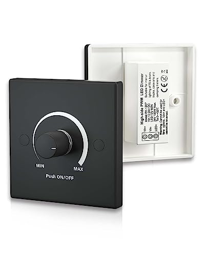 Bonlux DC 12-24V PWM Dimmer Lichtschalter Dimmbar Für Wohnwagen, Boot, Wohnmobil, Camper Reisemobil Caravan Dimmer Fur Led Lampen Glühlampen Halogenlampen Lichtbalken, Vorzeltleuchten Schwarz 1 Stück Bonlux DC 12-24V PWM Dimmer Lichtschalter Dimmbar Für Wohnwagen, Boot, Wohnmobil, Camper Reisemobil Caravan Dimmer Fur Led Lampen Glühlampen Halogenlampen Lichtbalken, Vorzeltleuchten Schwarz 1 Stück von Bonlux