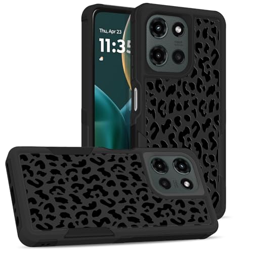 Bonoma Schutzhülle für Moto G 5G 2025, Leopardenmuster, strapazierfähig, stoßfest, niedlicher schwarzer Leopardenmuster Bonoma Schutzhülle für Moto G 5G 2025, Leopardenmuster, strapazierfähig, stoßfest, niedlicher schwarzer Leopardenmuster von Bonoma