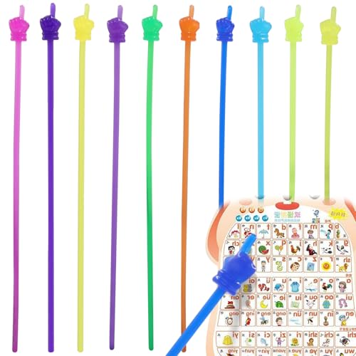Bonsicoky Fingerzeiger für das Klassenzimmer, lustige Lesewerkzeuge im Klassenzimmer, ansprechende Fingerzeiger-Sticks für Lehrer und Studenten, transparent, 10 Stück Bonsicoky Fingerzeiger für das Klassenzimmer, lustige Lesewerkzeuge im Klassenzimmer, ansprechende Fingerzeiger-Sticks für Lehrer und Studenten, transparent, 10 Stück von Bonsicoky