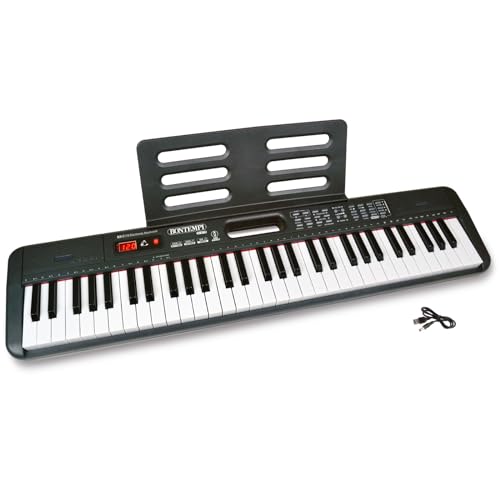 Bontempi | HarmonyKeys - Professionelle Digitaltastatur, 61 Tasten mit USB-Anschluss und DC/USB-Stromkabel für perfekte Harmonie, 910x215x90 mm Bontempi | HarmonyKeys - Professionelle Digitaltastatur, 61 Tasten mit USB-Anschluss und DC/USB-Stromkabel für perfekte Harmonie, 910x215x90 mm von Bontempi