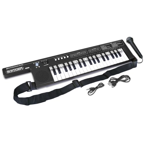 Bontempi | KeyRhythm - 37-Tasten-Keytar mit Schultergurt und Akku für unbegrenzte musikalische Freiheit von Bontempi