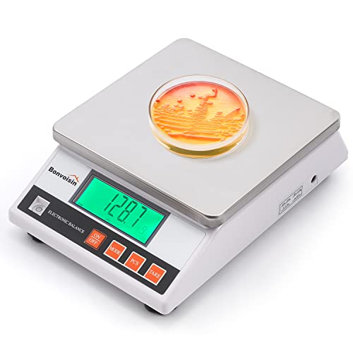 Bonvoisin 10kg x 0.1g Digitalwaage Waage Genaue Elektroniklaborwaage Analytische Waage Industrielle Z?hlwaage Küchenwaage mit CE-Zertifizierung von Bonvoisin