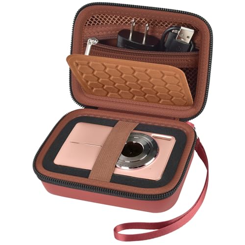 Digitalkameratasche für VOXPAN Digitalkamera für Anfänger, 8X Digital Zoom HD Digitalkamera Fotoapparat 21 MP 1080P HD 2,7 Zoll Foto Kompaktkamera, nur kleine Aufbewahrungsbox (Braun) von Boobowl