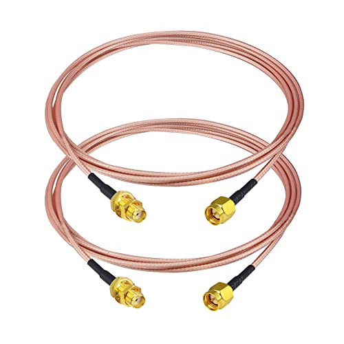 BOOBRIE 1M SMA Stecker Buchse RG316 SMA Stecker auf SMA Buchse Koaxialkabel Verlängerungskabel WiFi SMA Antenne Niedriger Verlust 50 Ohm für PCI-Karte Zugangspunkt 3G 4G LTE WiFi Router Kabel von Boobrie