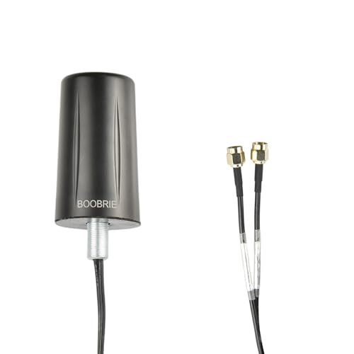 BOOBRIE 4G 2.4G Dual Band High-Gain 700-3800MHz wasserdichte Schrankantenne mit 2x2M RG174 Kabel & SMA Anschluss für IoT/Smart Charging Pile/Outdoor Netzwerk von Boobrie