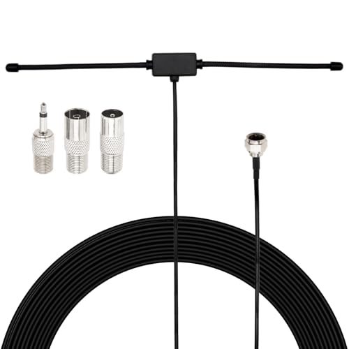 BOOBRIE FM Dipol-Antenne 75 Ohm mit 3 m Verlängerungskabel und Universal-Adapter – kompatibel mit Bose Wave, Yamaha, JVC, Pioneer, Panasonic, für Audio/Visuelle Systeme und Bluetooth-Empfänger BOOBRIE FM Dipol-Antenne 75 Ohm mit 3 m Verlängerungskabel und Universal-Adapter – kompatibel mit Bose Wave, Yamaha, JVC, Pioneer, Panasonic, für Audio/Visuelle Systeme und Bluetooth-Empfänger von Boobrie