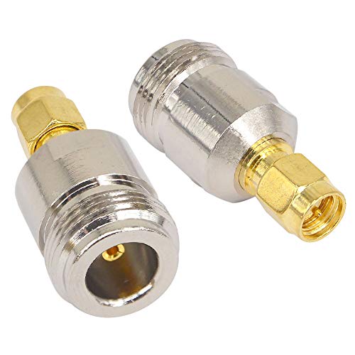 BOORIE N auf SMA Adapter N-Buchse auf SMA-Stecker Adapter RF Stecker Koaxial Adapter für WiFi-Rundfunkantennen 2er-Pack von Boobrie