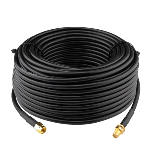 Boobrie Kabel SMA männlich weiblich 25 Meter Kabel RG58 50 Ohm Verlängerung SMA männlich weiblich mit geringer Verlustverlängerung SMA Antenne für Router WiFi 3G 4G LTE Antenne WiFi Router LAN von Boobrie