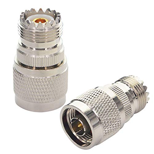 Boobrie RF Koaxial Koax Adapter UHF Buchse auf N Stecker Adapter UHF auf N Koaxial Stecker 2 Stück SO239 zu N Adapter Amateurfunk Antennen Adapter für Antenne/WLAN-Gerät/WLAN/Radio von Boobrie