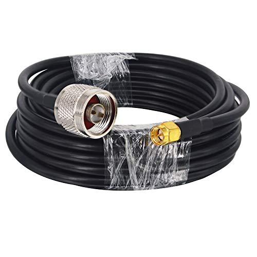 Boobrie Verbessert RG58 N auf SMA 5M N Kabel Stecker auf SMA Stecker Koaxialkabel Bass Verlust SMA Verlängerungskabel WLAN Antennenkabel für CB/Amateurkarte/PCI/Zugangspunkt/Funkgerät von Boobrie